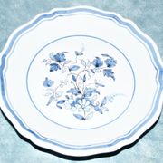 Compotier A. Montagnon à décor de fleurs camaïeu bleu