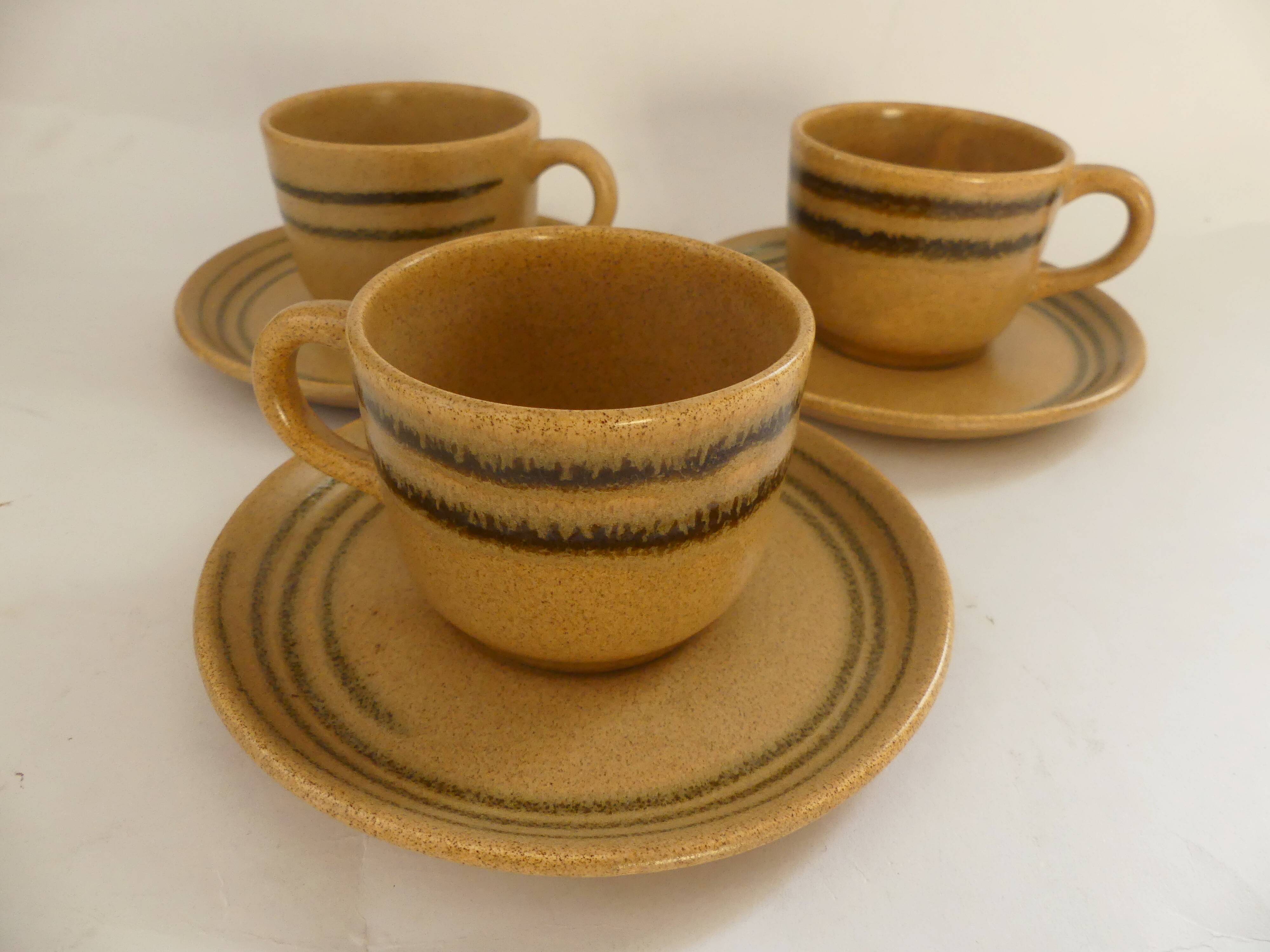 Sarreguemines stoneware cups