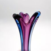 Vase Sommerso Murano violet et bleu
