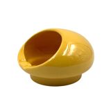 Space age yellow ceramic ashtray, Viba Italy 1970s
