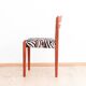 Danish teak dining chairs with zebra print from Boltinge Stølefabrik
