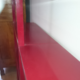 Habitat 'influence' shefves, red metal burgundy