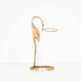 Vintage brass heron bird umbrella stand