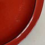 Set of 10 plates 1970 in red stoneware design Hertha Bengtson Thomas Rosenthal Scandinavian
