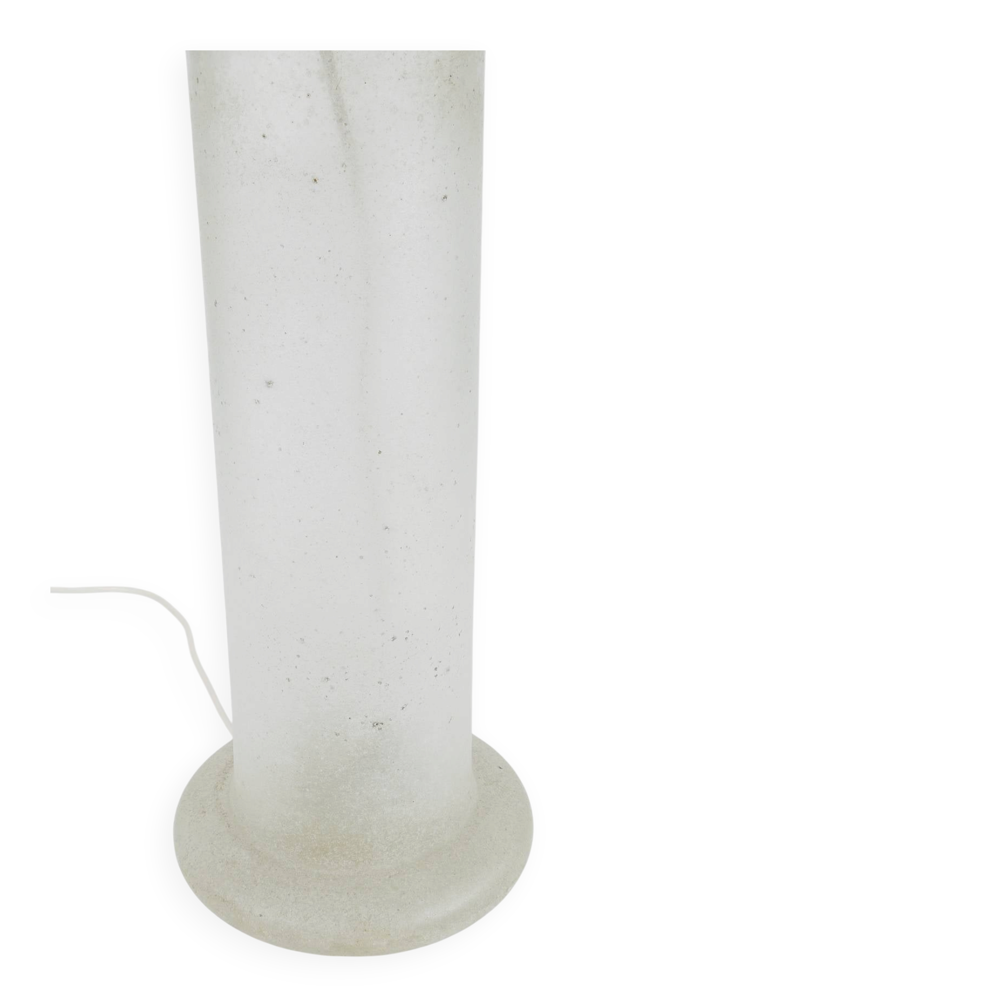 Table lamp signed by Karl Springer with a frosted glass base, 1970s.