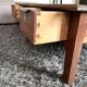 Table basse bois & plateau noir