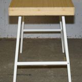 Small bamboo desk with three drawers.