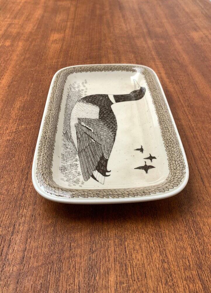 Vintage German ceramic bird plate by Thomas.
