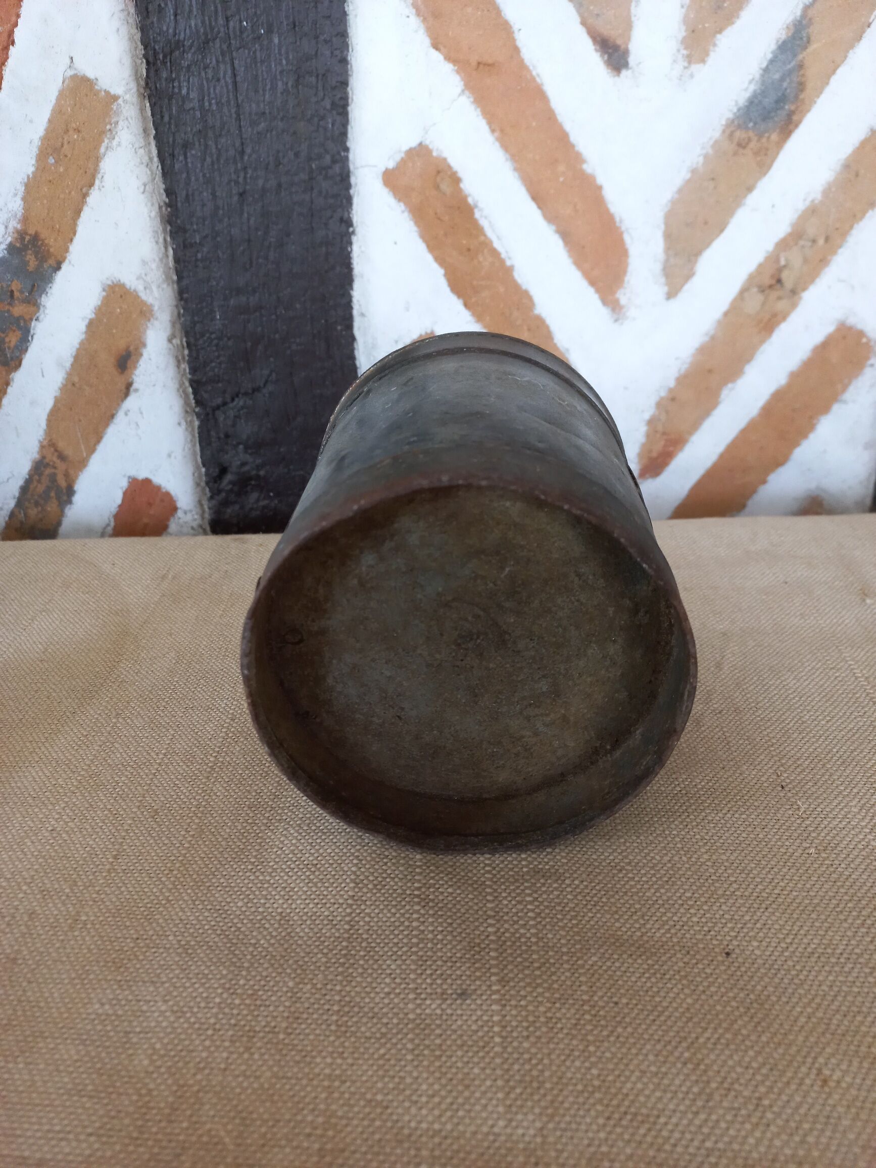 Old metal fishmonger measure box