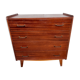 Chest of drawers compass feet in teak 1960 vintage