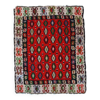 Tapis Vintage Sharkoy en Laine, Années 1950, Élégance Traditionnelle