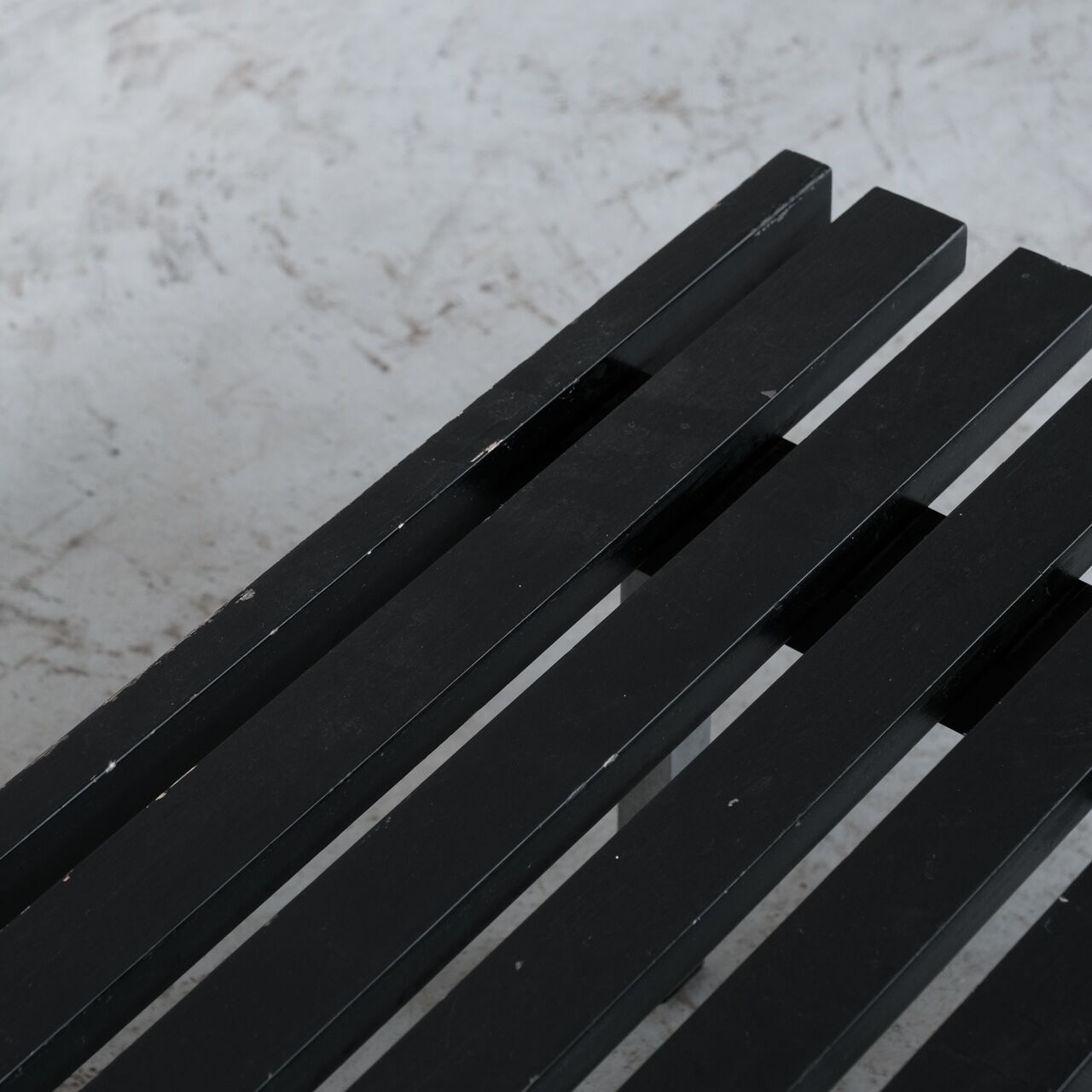 Mid-century slatted wooden bench or coffee table