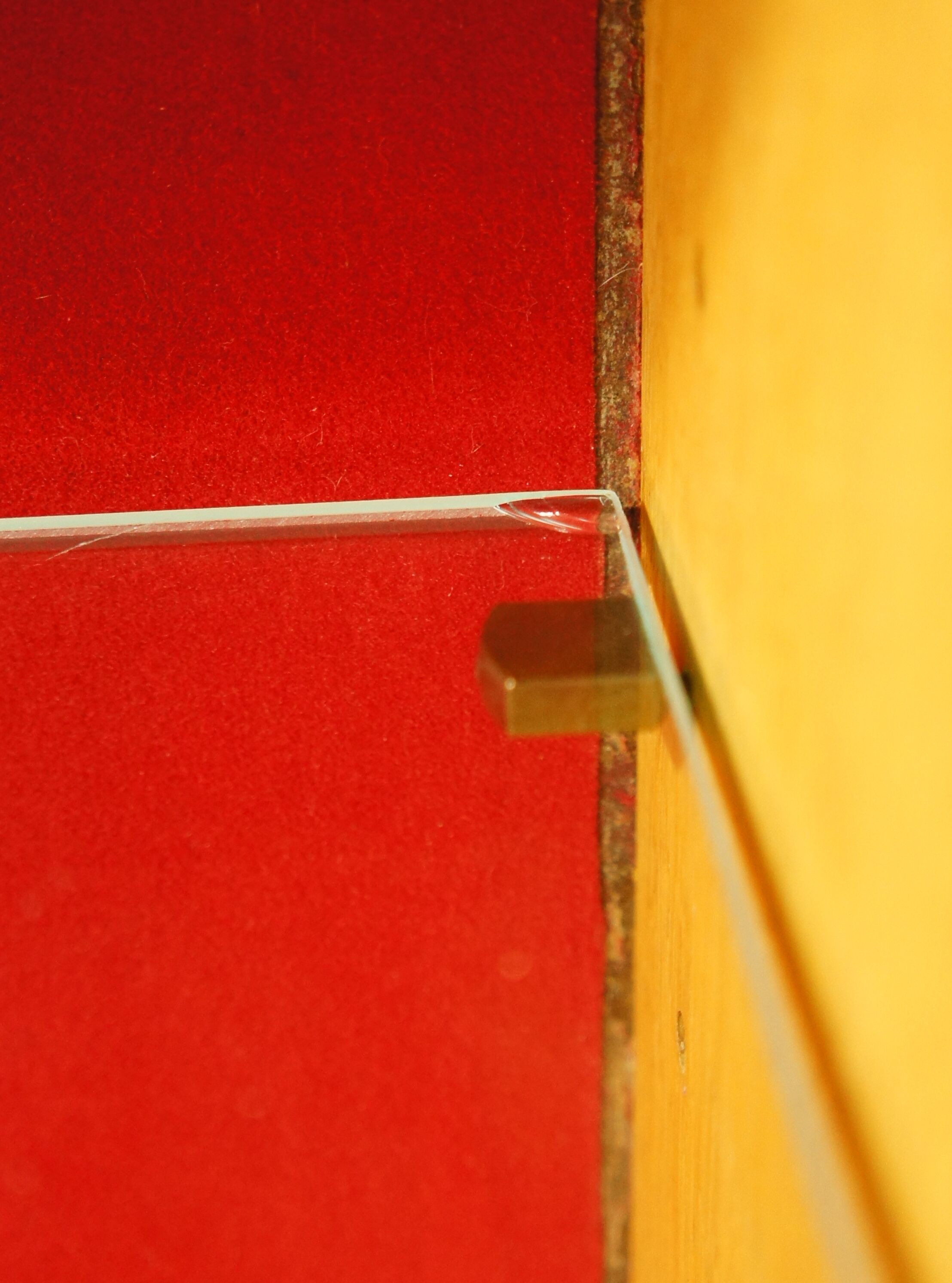 Wall display case in gilded oak 1960