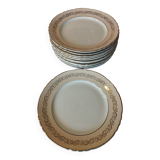 12 assiettes plates "Valence" Moulin des Loups Orchies