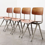 Set of 4 Result chairs 1st Edition by Friso Kramer for Ahrend de Cirkel 1958