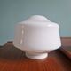 Art deco pendant lamp in white opaline, 1920s-30s