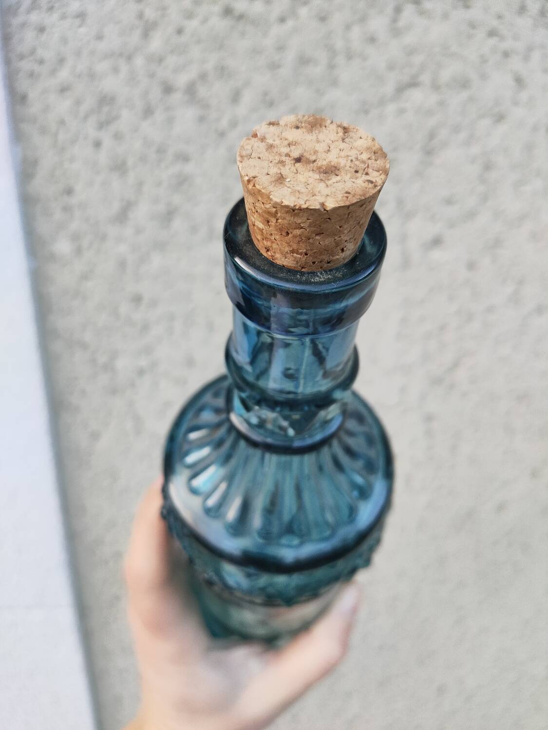 Turquoise blue bottle