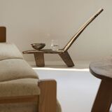 Chair / Armchair in monoxyl wood West Africa Lobi / Stargazer 1950