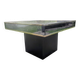 Vintage square coffee table cidue – italy, 1970 (willy rizzo style)