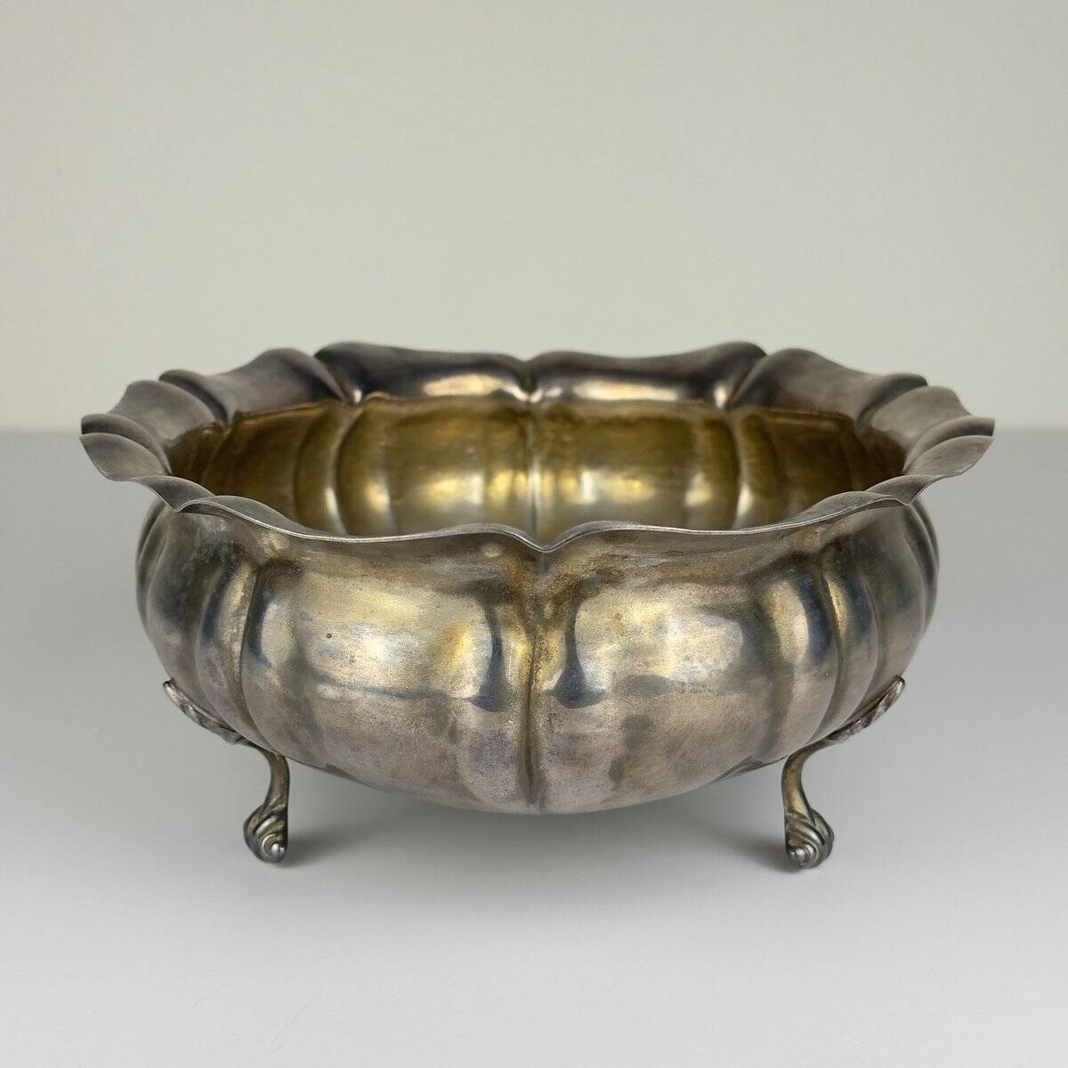 Vintage silver-plated bread basket, Italy, 1950s