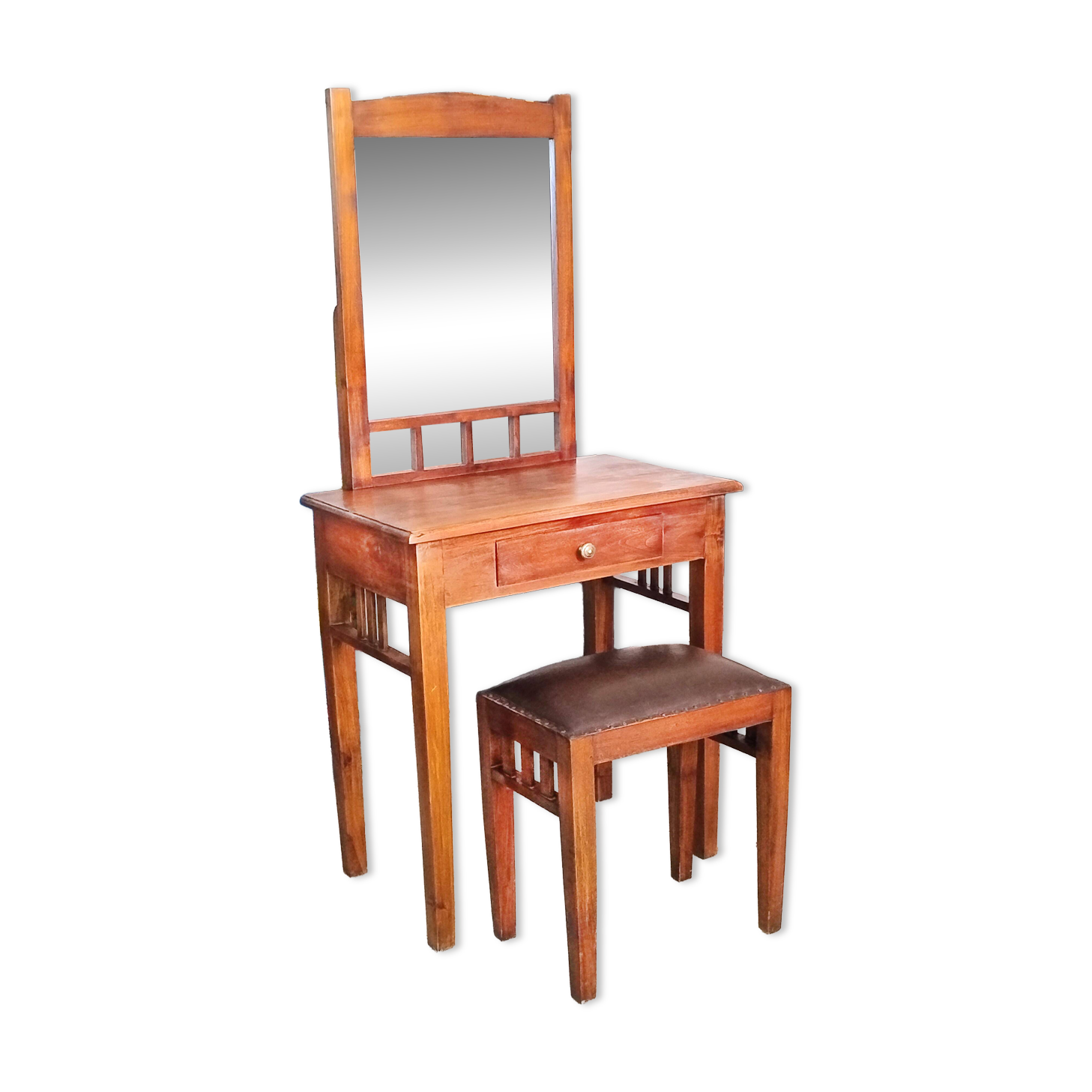 Coiffeuse Art déco et son tabouret assorti, 1930-1940