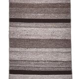 418x65 cm dark brown beige turkish runner wool kilim rug, corridor kilim