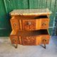 Commode transition Louis XVl marqueterie plateau marbre