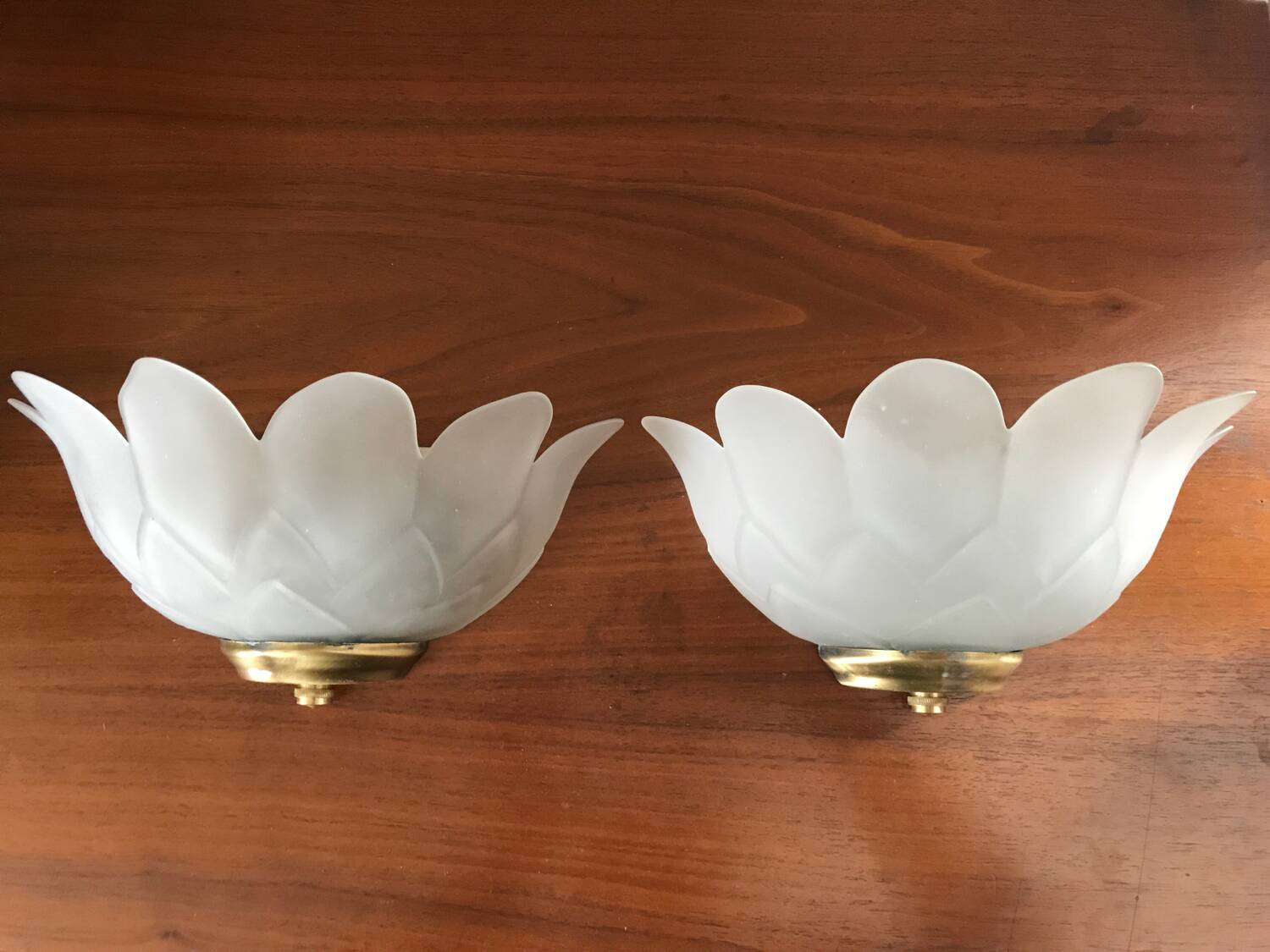 Pair of mathias wall lights