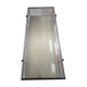 Table basse rectangulaire en laiton et verre