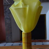 Lamp draped on column