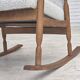 1970s, Scandinavian design, high-backed rocking chair, reupholstered.