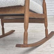 1970s, Scandinavian design, high-backed rocking chair, reupholstered.