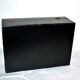 Vintage jewelry box in black leather and red interior