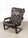 Fauteuil de salon luxueux en cuir, années 1970