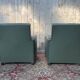 Paire de fauteuils club en Skaï vert 1940