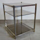 2 Sofa tips glass smoked gold metal