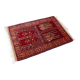 Vintage Afghan hand-knotted prayer rug with Islamic patterns.