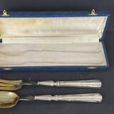 Art Deco Silver Salad Servers (Minerva Hallmark)