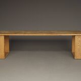 Vintage Scandinavian Solid Pine Bench. 1960s