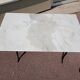 Table de bistrot en marbre pied en fer