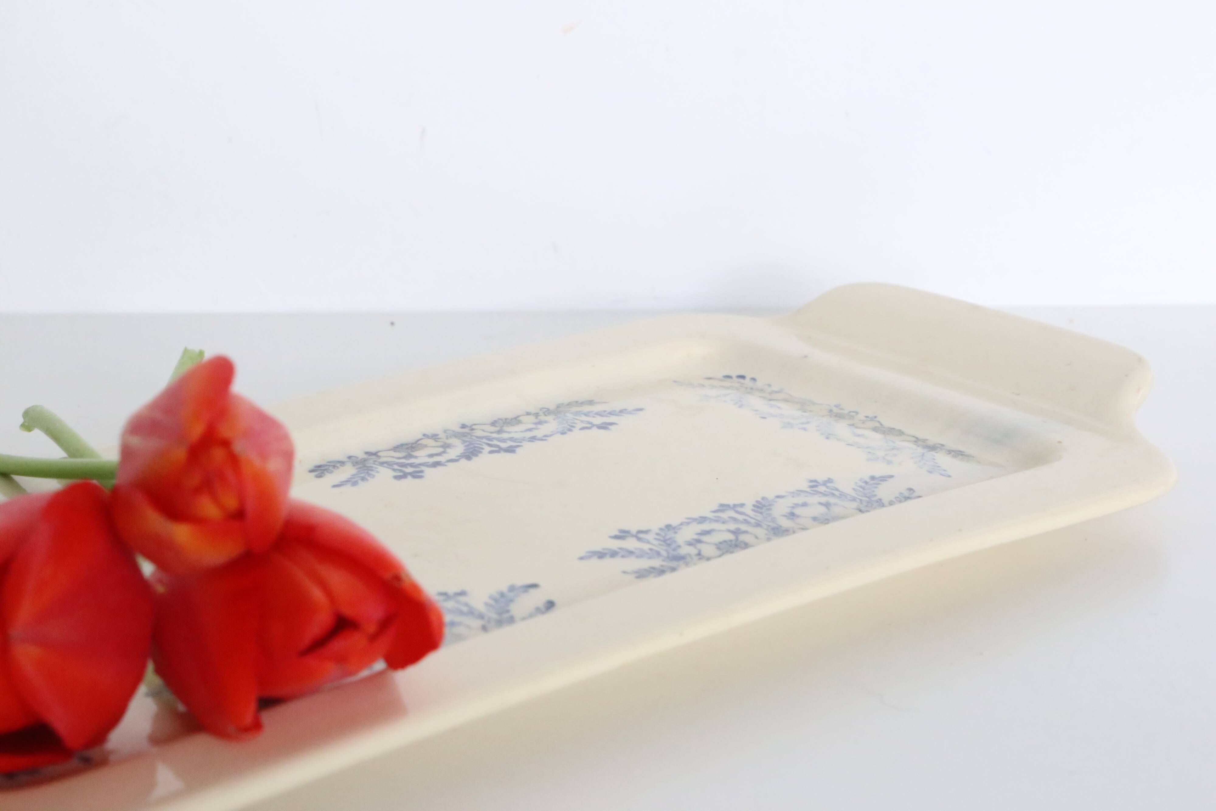 Digoin cake dish Jacques model, vintage French