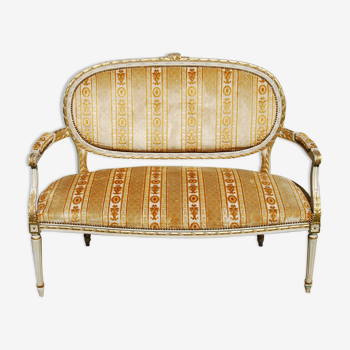 Banquette à médaillon de style Louis XVI