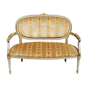 banquette à médaillon - louis xvi