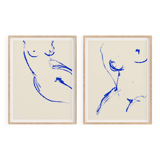 Pair of female silhouette. Set of two, 50x70cm