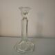 Glass candle holder, orange border