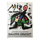 Poster in lithograph by Joan Miro, Galerie Maeght, 1978