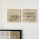 Set of abstract painting on canvas, 20x20cm