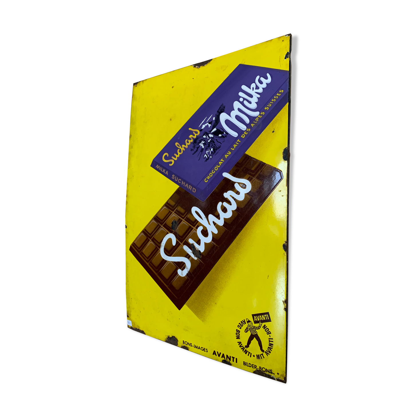 Suchard Milka enamel plate