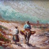 Oil on panel "Autumn Path" by M. Ferran