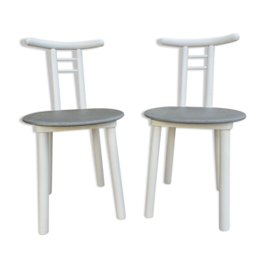 Paire de chaises en bois
